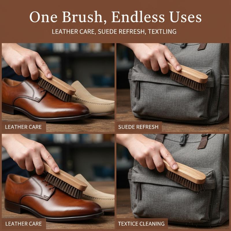 Shoe Cleaning Brush - Brosse à chaussures en bois avec