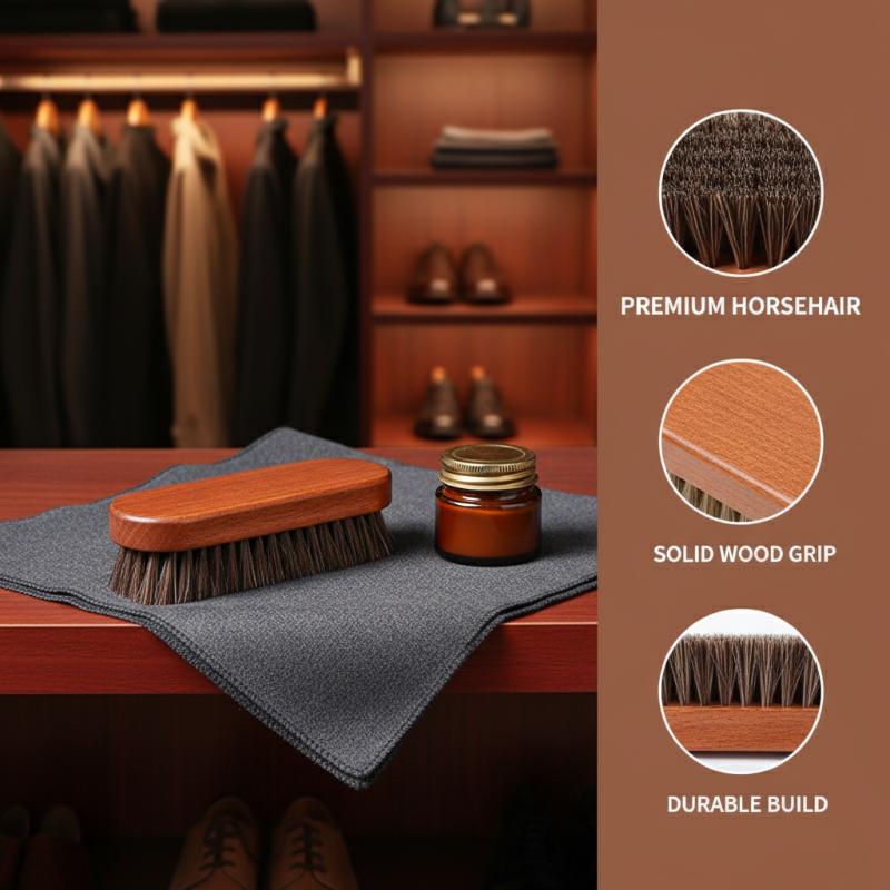 Brosse à chaussures en bois av - Shoe Cleaning Brush avis et prix